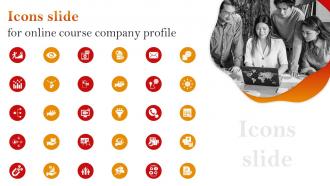 Icons Slide For Online Course Company Profile Ppt Gallery Graphics Tutorials CP SS V