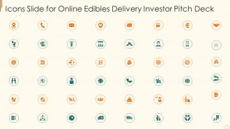 Icons slide for online edibles delivery investor pitch deck ppt layout