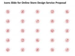 Icons slide for online store design service proposal ppt powerpoint presentation file