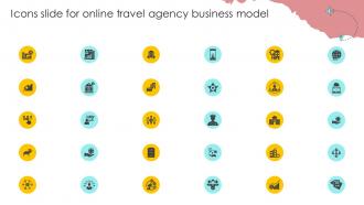 Icons Slide For Online Travel Agency Business Model BMC SS V