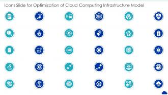 Icons Slide For Optimization Of Cloud Computing Infrastructure Model