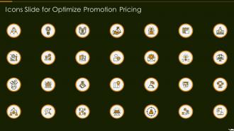 Icons Slide For Optimize Promotion Pricing Ppt Guideline