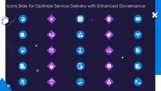 Icons Slide For Optimize Service Delivery With Enhanced Governance Ppt Structure