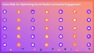 Icons Slide For Optimizing Social Media Community Engagement
