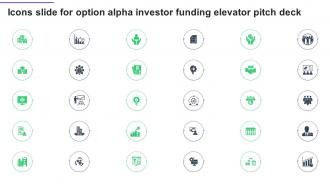 Icons Slide For Option Alpha Investor Funding Elevator Pitch Deck