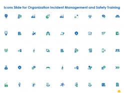 Icons slide for organization incident management and safety training