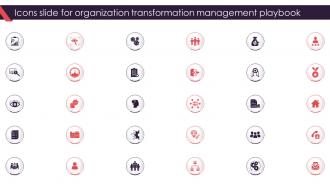 Icons Slide For Organization Transformation Management Playbook
