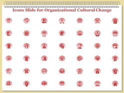 Icons slide for organizational cultural change ppt powerpoint presentation professional summary