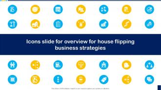 Icons Slide For Overview For House Flipping Business Strategies Ppt Inspiration