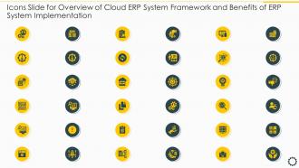Icons Slide For Overview Of Cloud ERP System Framework And Benefits Of ERP System Implementation