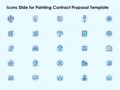 Icons slide for painting contract proposal template ppt powerpoint template