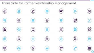 Icons slide for partner relationship management