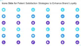 Icons slide for patient satisfaction strategies to enhance brand loyalty