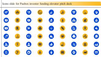 Icons Slide For Paubox Investor Funding Elevator Pitch Deck