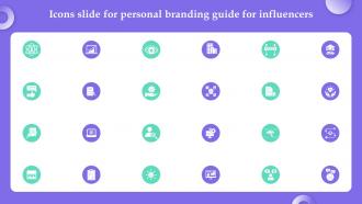 Icons Slide For Personal Branding Guide For Influencers Ppt Show Graphics Template