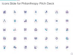 Icons slide for philanthropy pitch deck ppt slides
