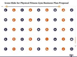 Icons slide for physical fitness gym business plan proposal ppt gallery