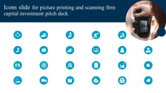 Icons Slide For Picture Printing And Scanning Firm Capital Investment Pitch Deck