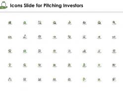Icons slide for pitching investors ppt powerpoint presentation visual aids pictures