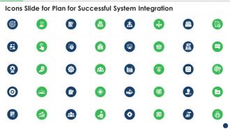 Icons Slide For Plan For Successful System Integration