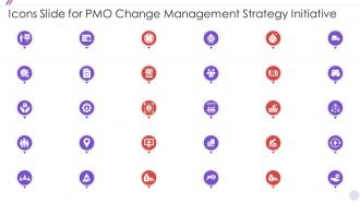 Icons Slide For PMO Change Management Strategy Initiative