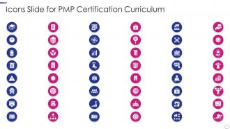 Icons slide for pmp certification curriculum