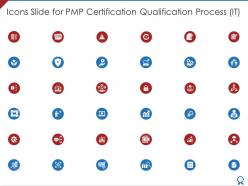 Icons Slide For PMP Certification Qualification Process IT