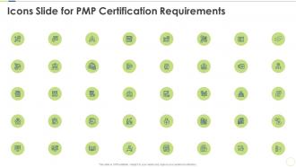 Icons slide for pmp certification requirements ppt inspiration