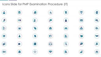 Icons slide for pmp examination procedure it
