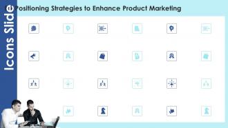 Icons Slide For Positioning Strategies To Enhance Product Marketing