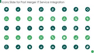 Icons Slide For Post Merger It Service Integration