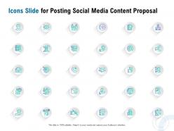 Icons Slide For Posting Social Media Content Proposal Ppt Powerpoint Presentation Visuals