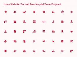 Icons Slide For Pre And Post Nuptial Event Proposal Ppt File Display