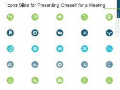 Icons slide for presenting oneself for a meeting ppt brochure