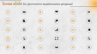 Icons Slide For Preventive Maintenance Proposal Ppt Ideas Background Designs