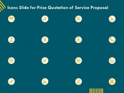 Icons slide for price quotation of service proposal ppt file design