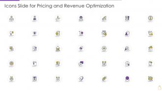 Icons Slide For Pricing And Revenue Optimization