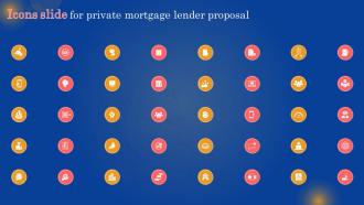 Icons Slide For Private Mortgage Lender Proposal Ppt Icon Example