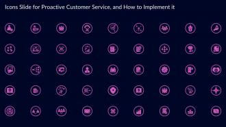 Icons Slide For Proactive Customer Service And How To Implement It Ppt Background