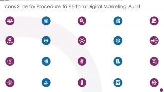 Icons Slide For Procedure To Perform Digital Marketing Audit Ppt Slides Infographics