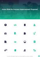Icons Slide For Process Improvement Proposal One Pager Sample Example Document
