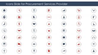 Icons slide for procurement services provider ppt designs