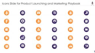 Icons Slide For Product Launching And Marketing Playbook Ppt Topics