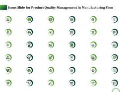 Icons slide for product quality management in manufacturing firm ppt styles ideas