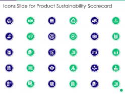 Icons slide for product sustainability scorecard ppt file icon