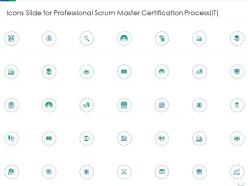 Icons Slide For Professional Scrum Master Certification Process IT