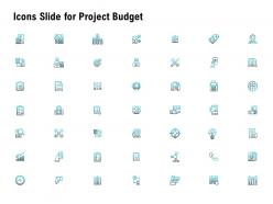 Icons slide for project budget ppt powerpoint presentation slides infographics