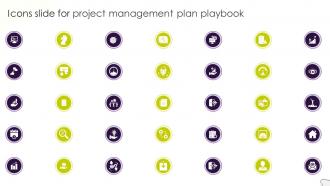 Icons Slide For Project Management Plan Playbook