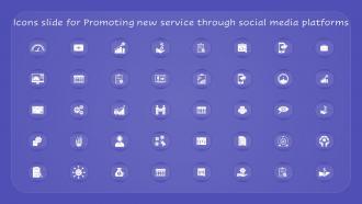 Icons Slide For Promoting New Service Through Social Media Platforms