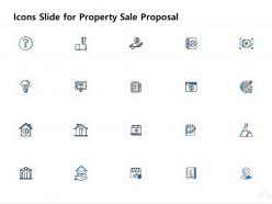 Icons slide for property sale proposal ppt powerpoint presentation icon topics